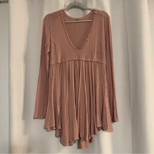 Free People Birdie Henley Tunic Top